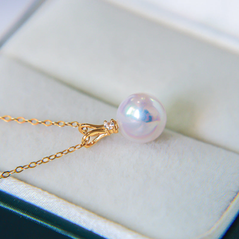 Japanese AKoya Pearl Necklace in 18K Gold– woolslife