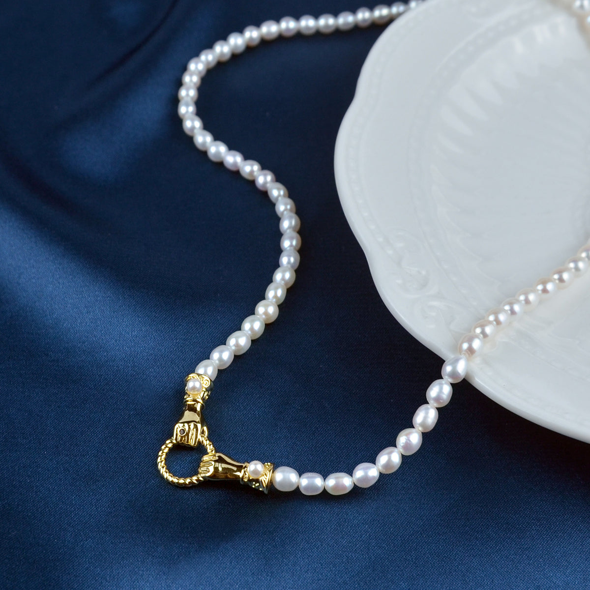 Harris Reed Arrows Harris Reed in Good Hands Pearl Charm Necklace– Wool's Life
